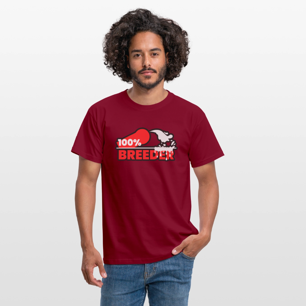 100% BREEDER | Kink Fetish Pride T-Shirt - Ziegelrot