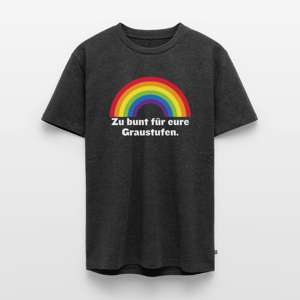 Zu bunt für eure Graustufen Premium Pride T-Shirt - Anthrazit meliert