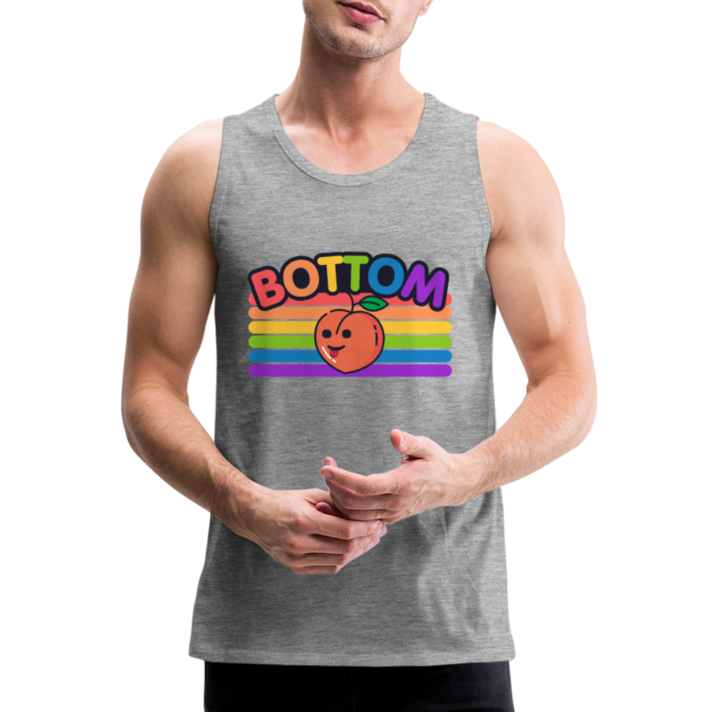 Bottom Gay | Pride Premium Tank Top - Grau meliert