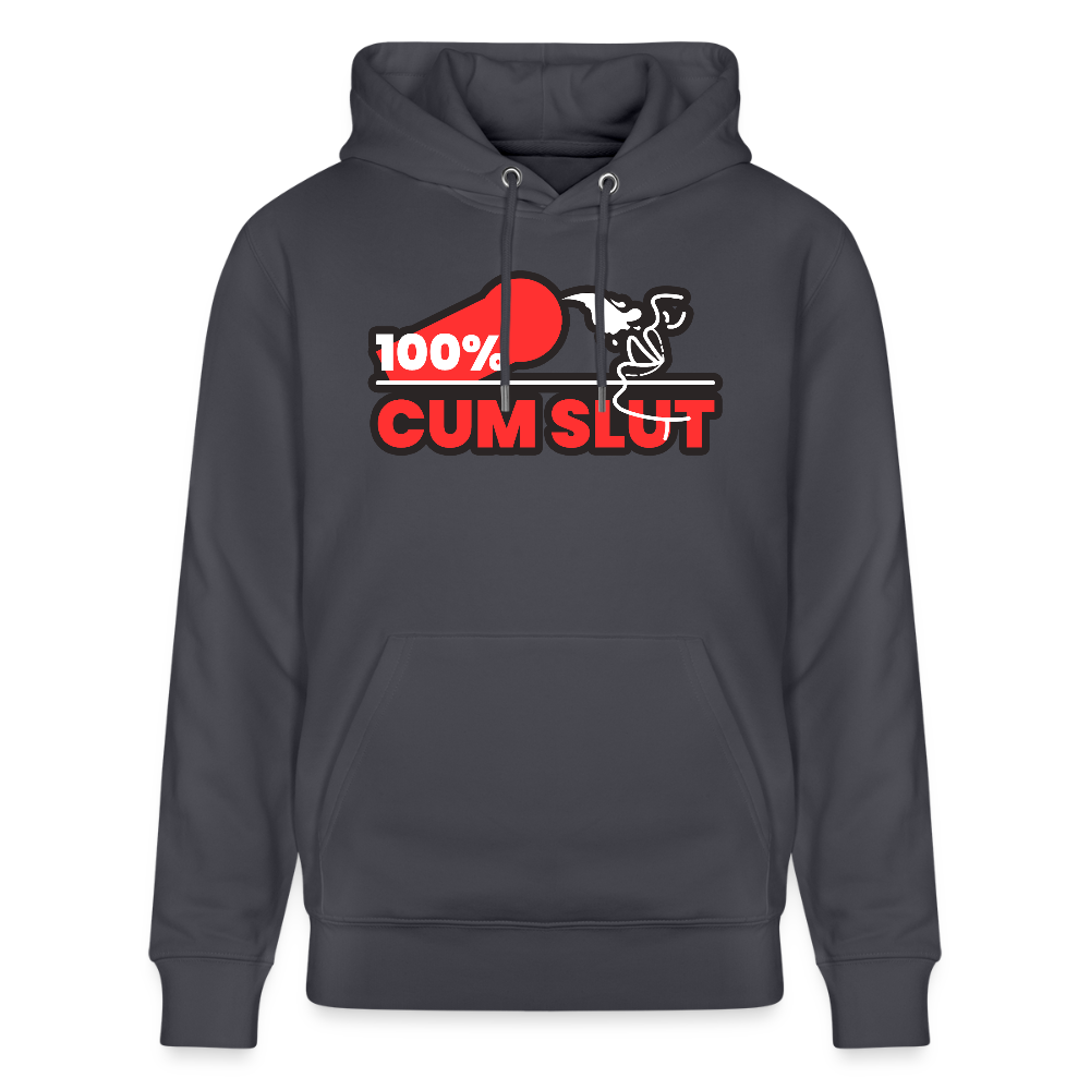 100% CUM SLUT | Kink Fetish Pride Bio-Hoodie Unisex - Indigoblau