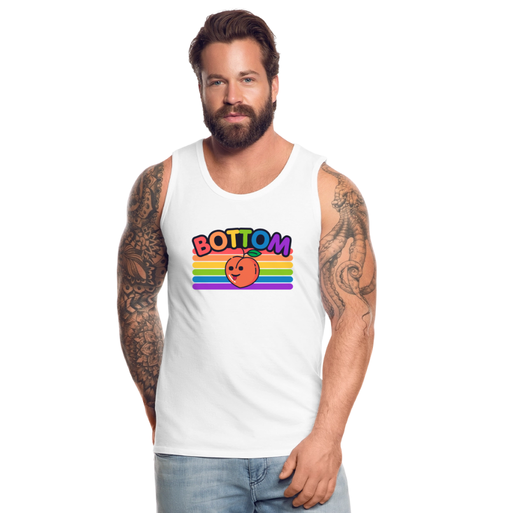 Bottom Gay | Pride Premium Tank Top - Weiß