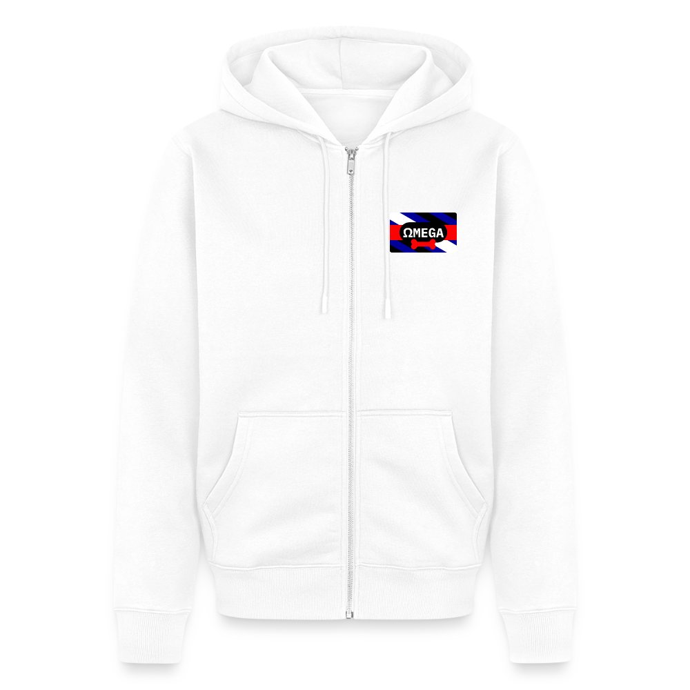 OMEGA Puppy Flag | Puppy Kink Pride | Premium Kapuzenjacke - Weiß