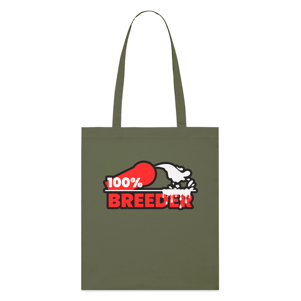 100% BREEDER | Kink Fetish Pride Bio-Stoffbeutel - Khaki