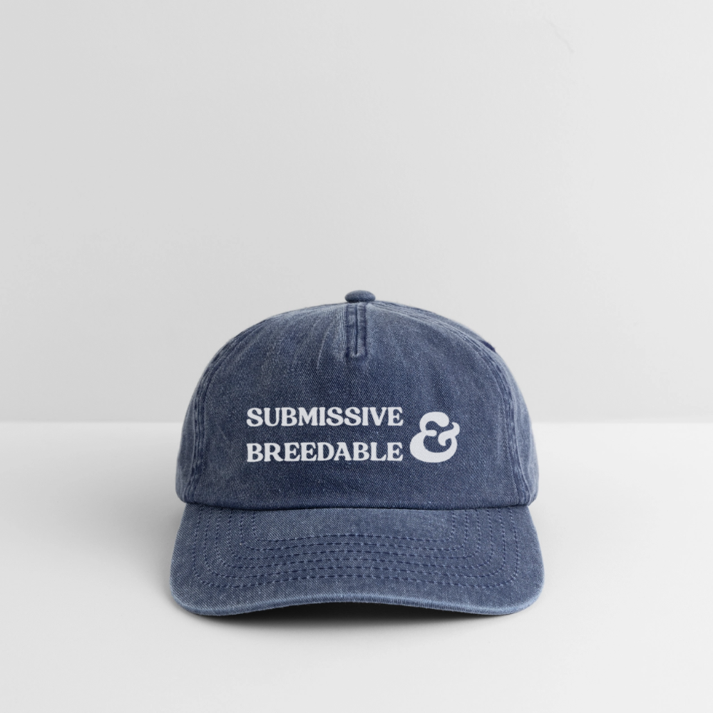 Submissive & Breedable | Kink Fetish Pride Vintage Cap - Vintage Denim