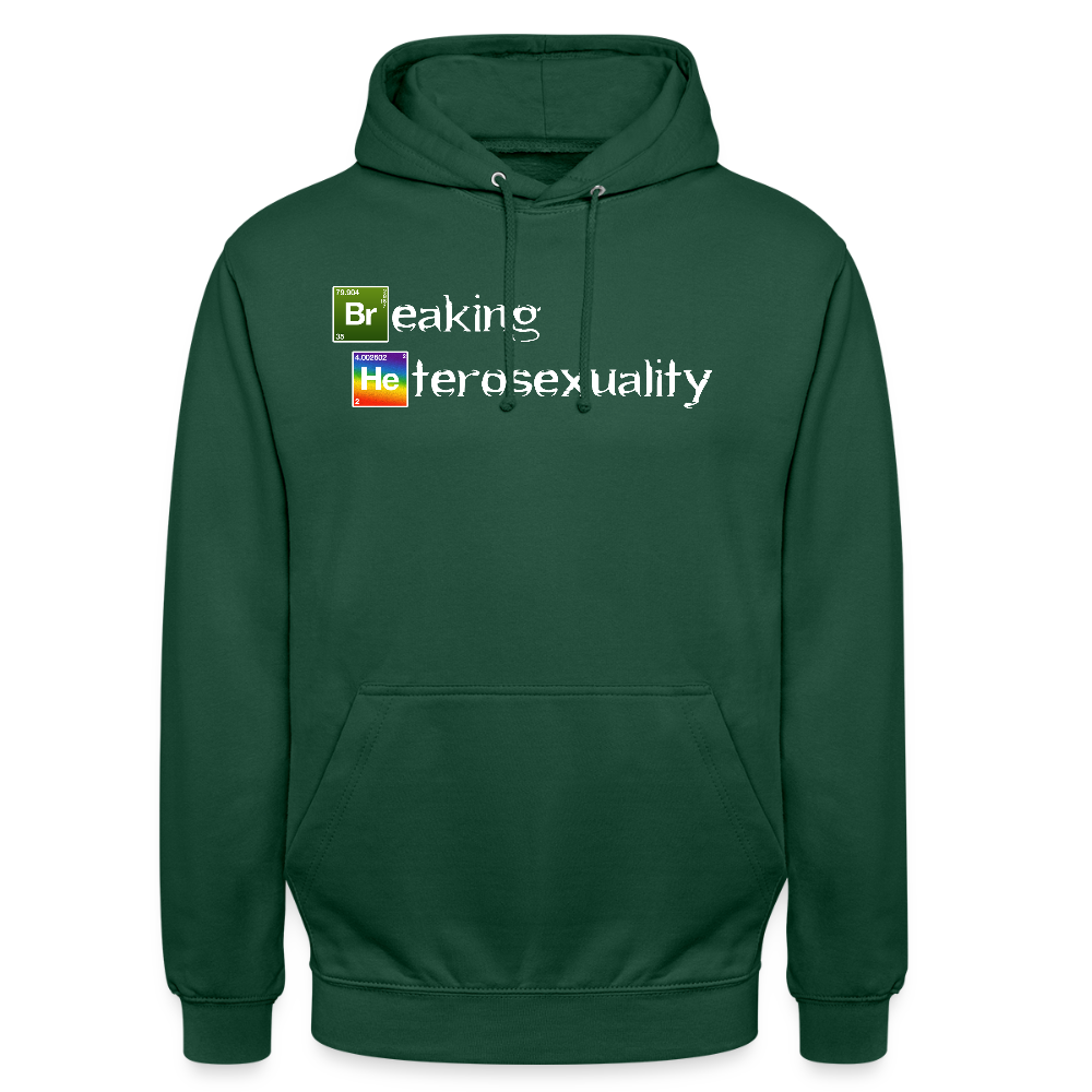 Breaking Heterosexuality Unisex Hoodie - Flaschengrün