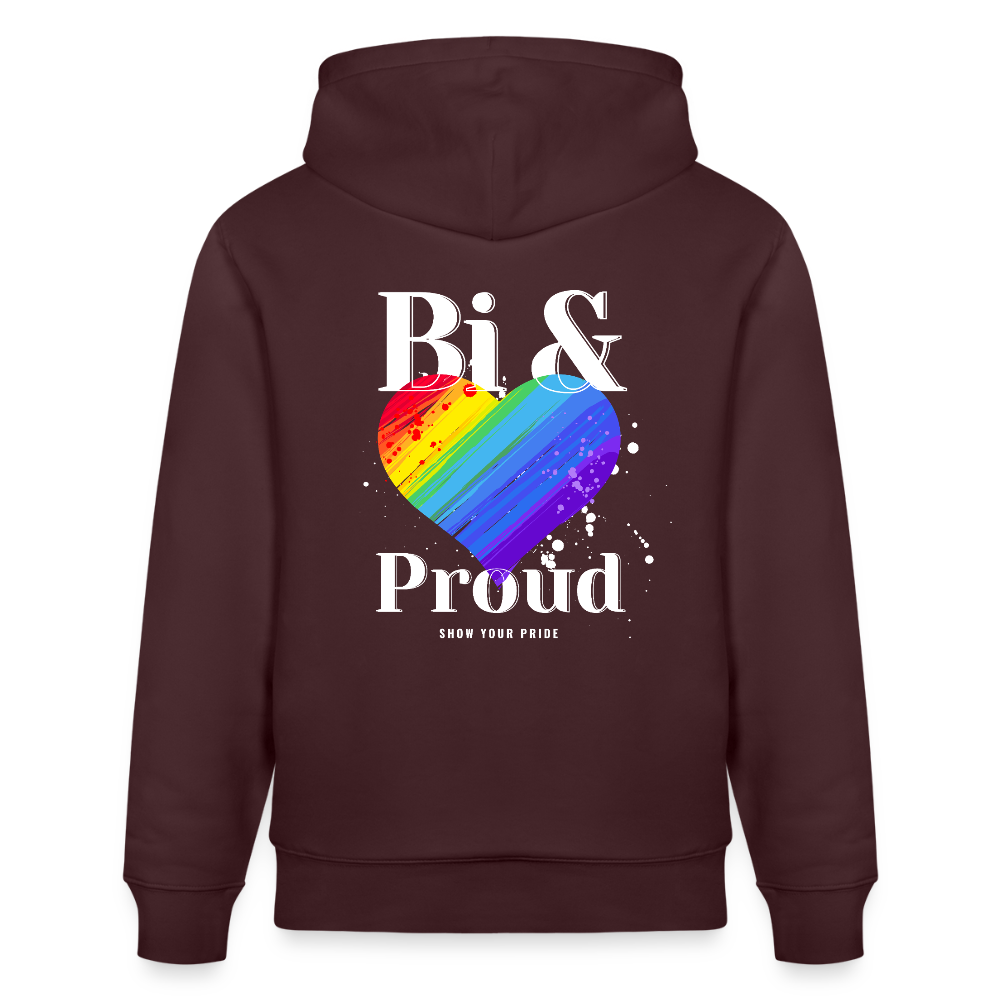 Bi & Proud | Pride Bio-Hoodie Unisex - Maroon