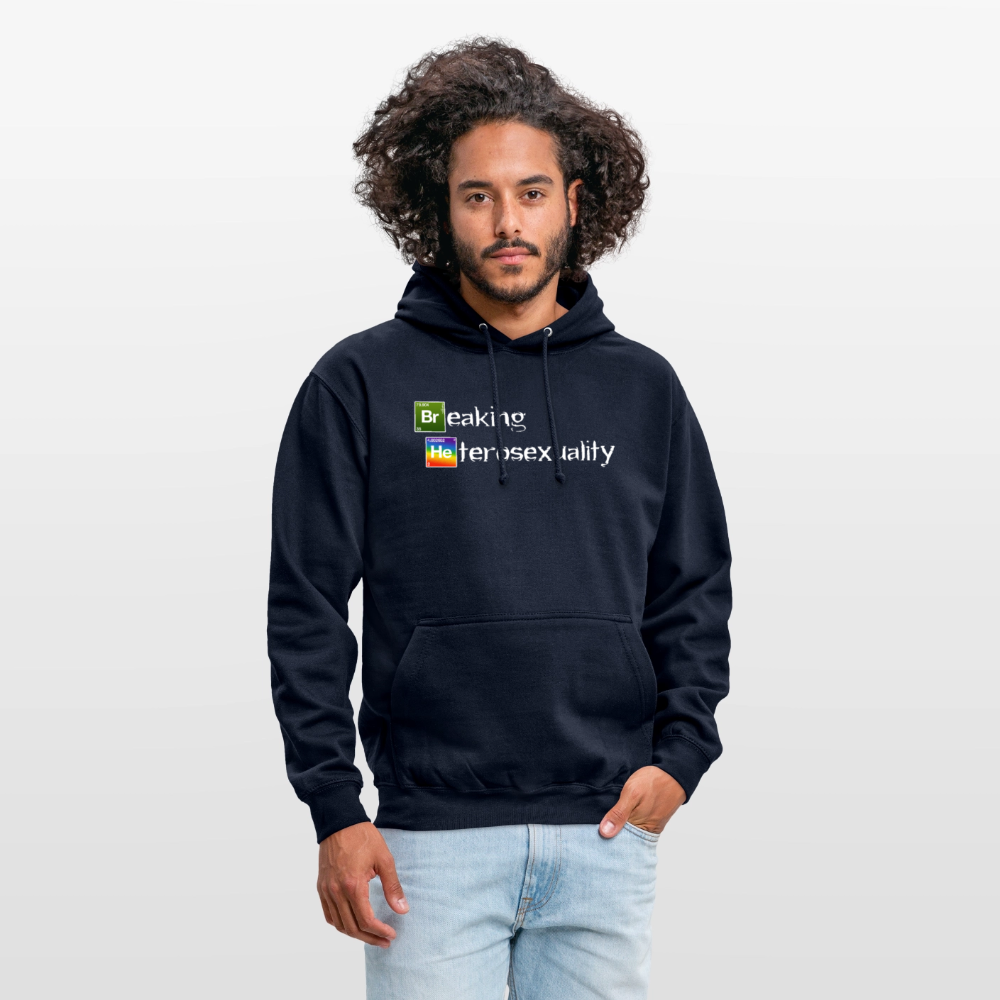 Breaking Heterosexuality Unisex Hoodie - Navy