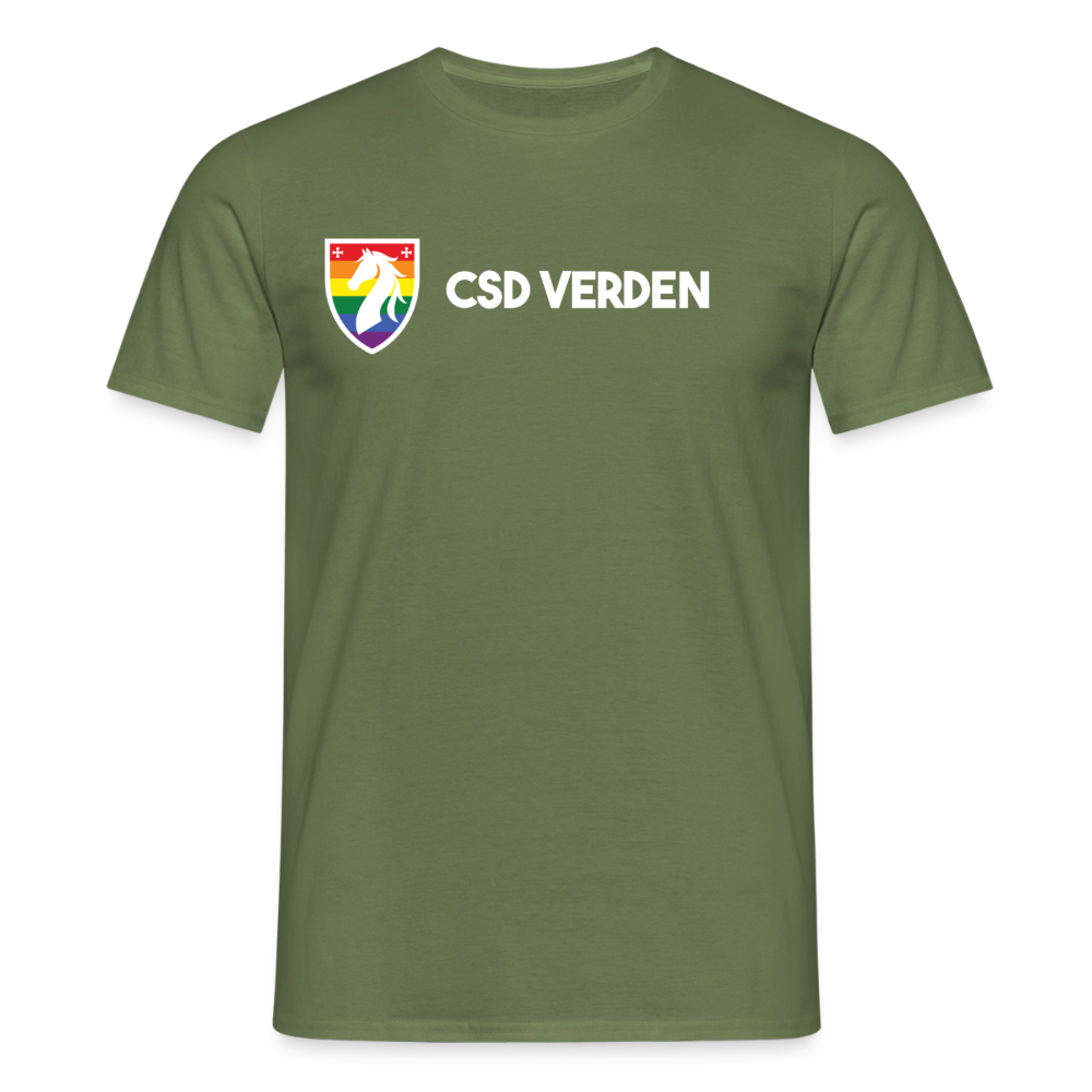 CSD Verden Premium Pride T-Shirt Doppelseitig - Militärgrün
