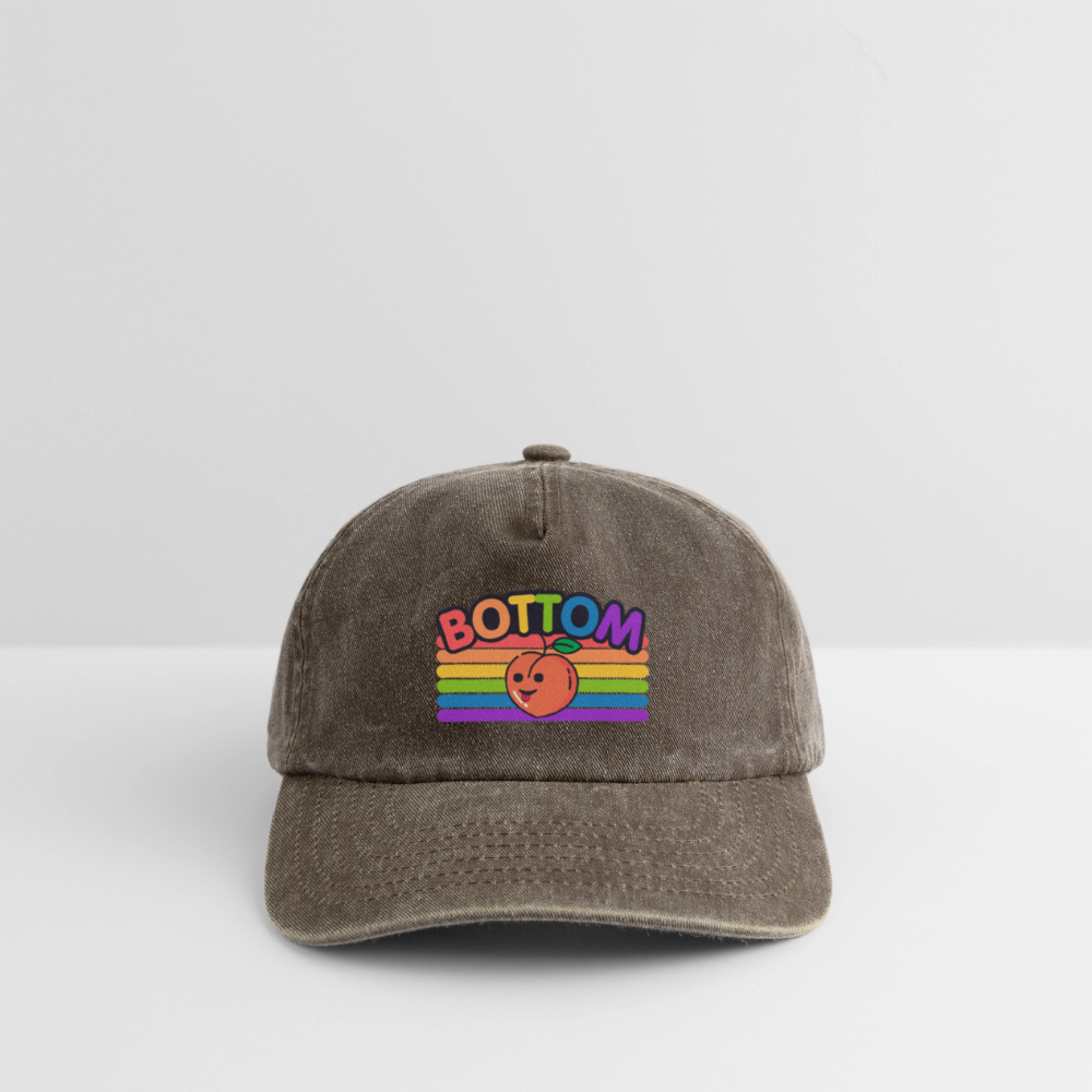 Bottom Gay | Pride Vintage Cap - Vintage Braun