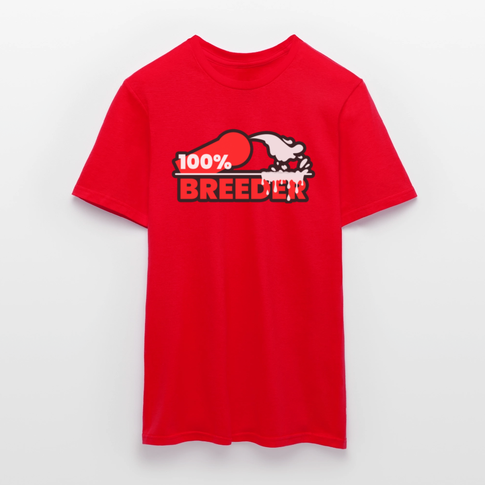 100% BREEDER | Kink Fetish Pride T-Shirt - Rot