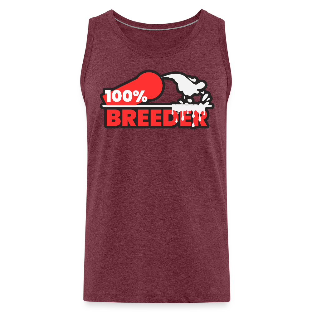 100% BREEDER | Kink Fetish Pride Premium Tank Top - Bordeauxrot meliert
