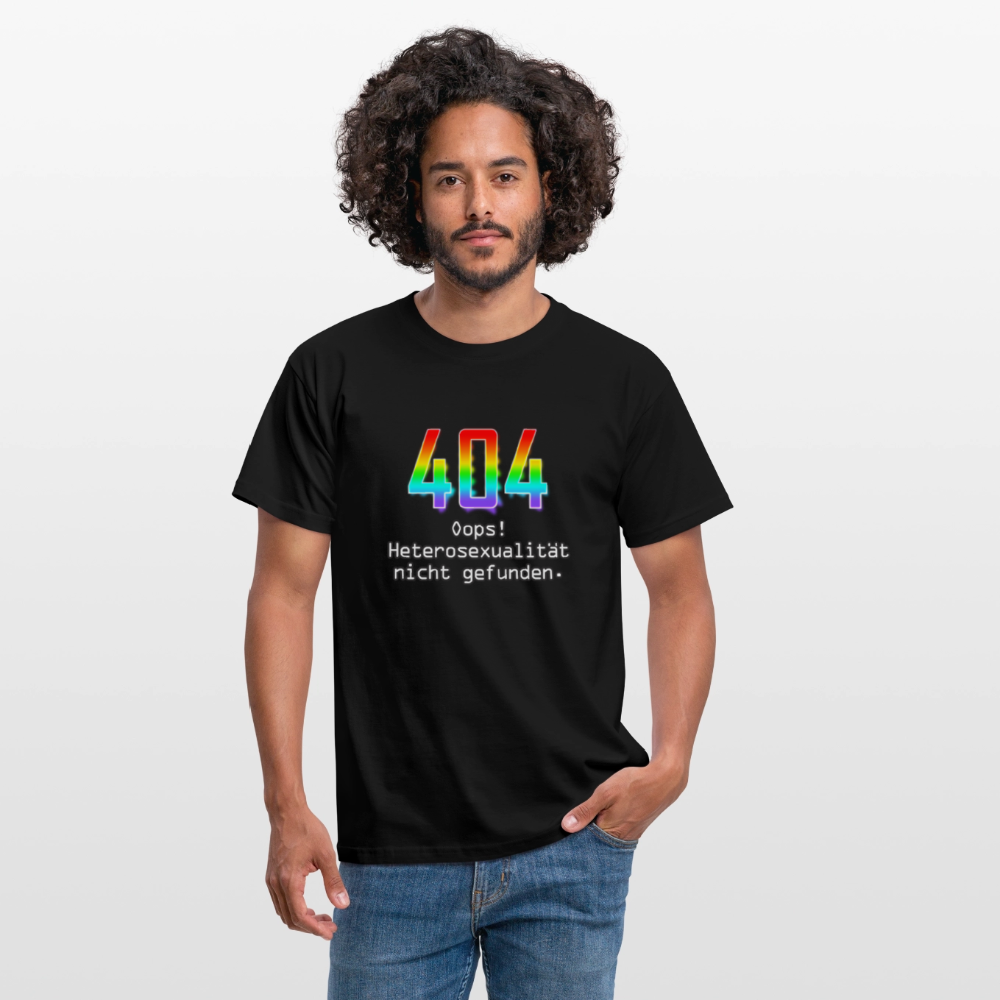 Error: 404 - Keine Heterosexualität Pride T-Shirt - Schwarz