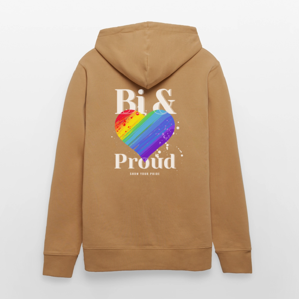 Bi & Proud | Pride Bio-Hoodie Unisex - Karamell