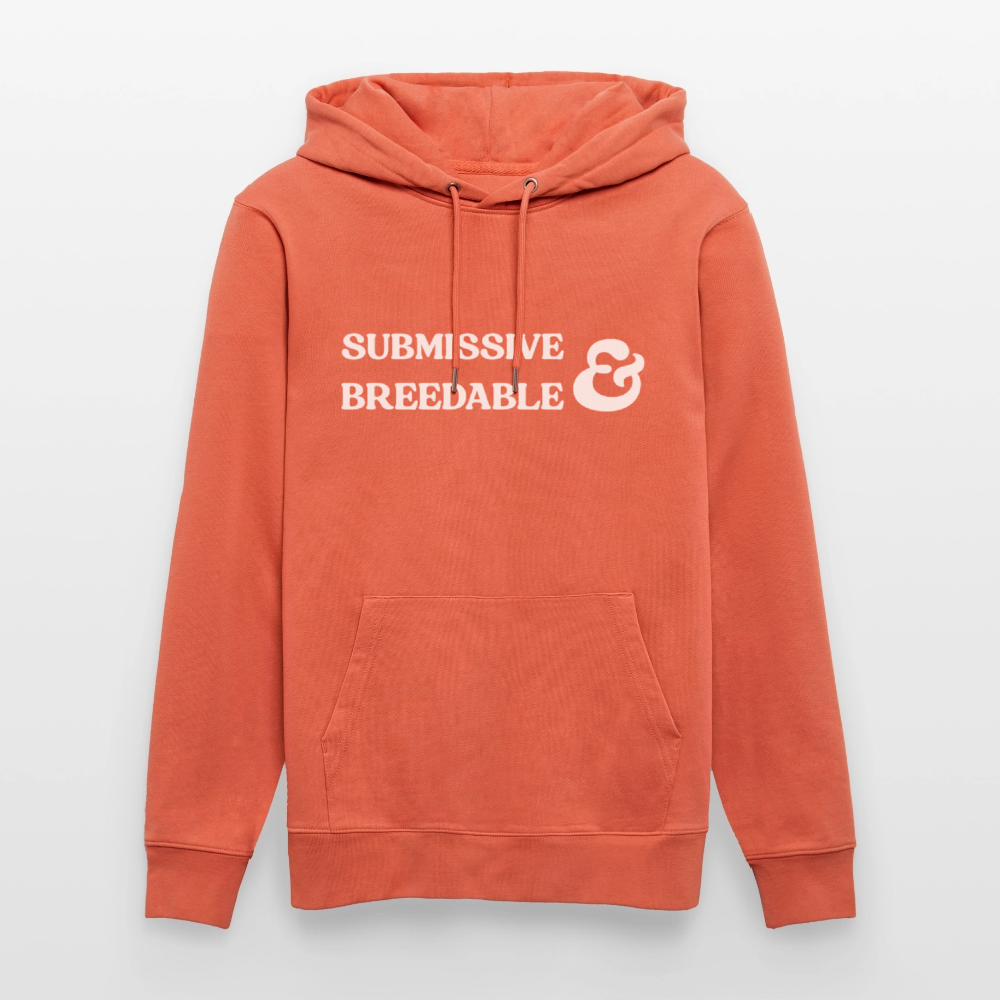 Submissive & Breedable | Kink Fetish Pride Bio-Hoodie Unisex - Hellrot