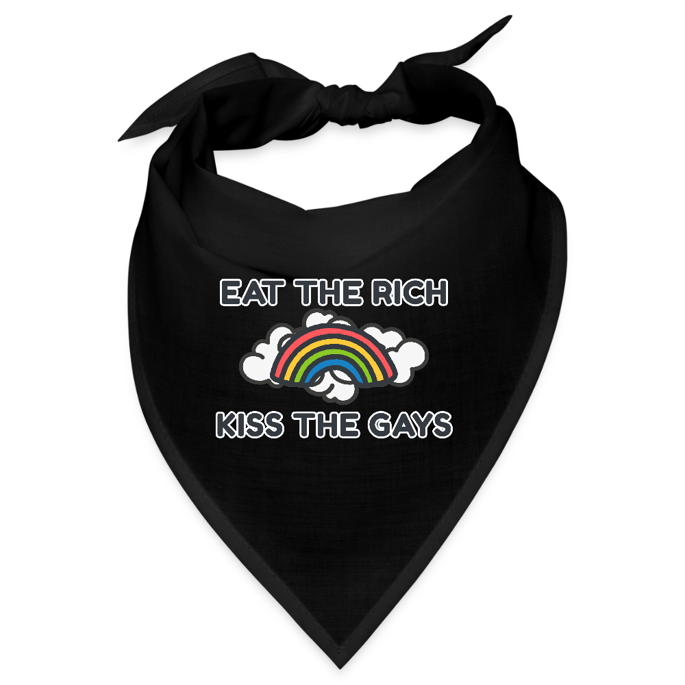 Eat the Rich, Kiss the Gays! Bandana - Schwarz