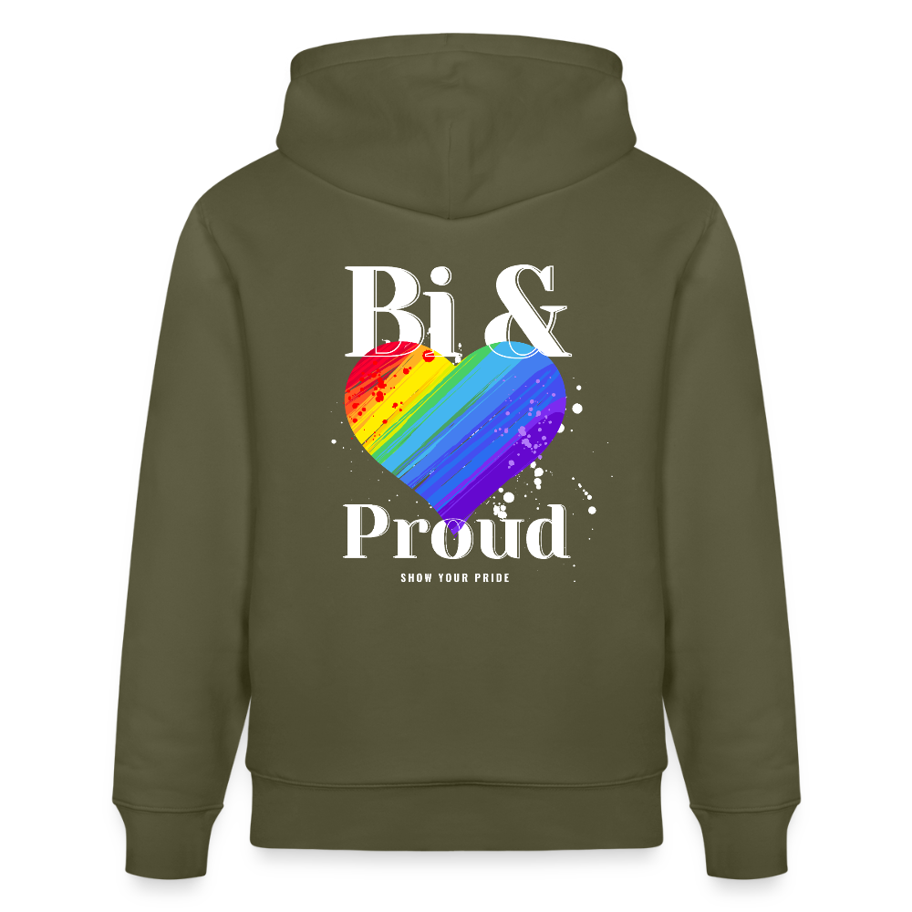 Bi & Proud | Pride Bio-Hoodie Unisex - Khaki Grün