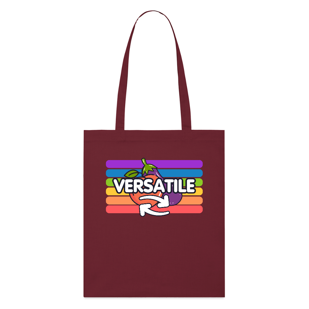 Versatile Gay | Pride Bio-Stoffbeutel - Burgunderrot