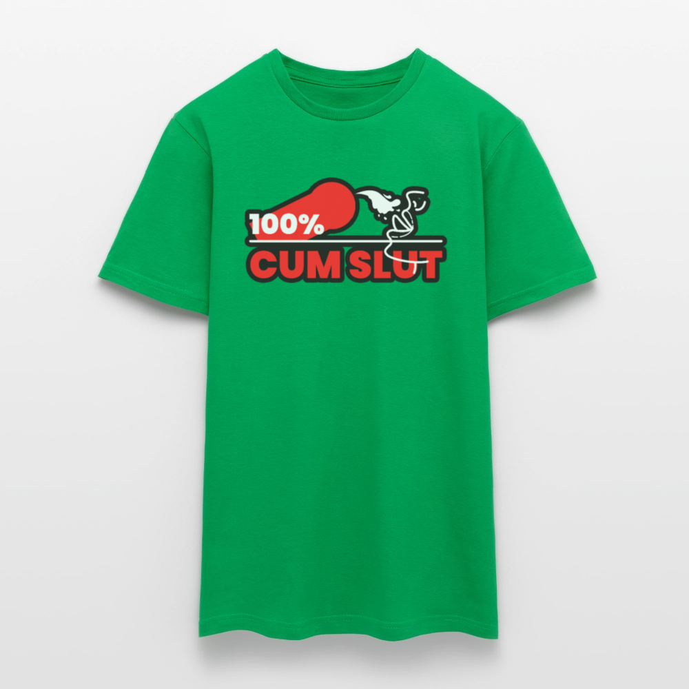 100% CUM SLUT | Kink Fetish Pride T-Shirt - Kelly Green