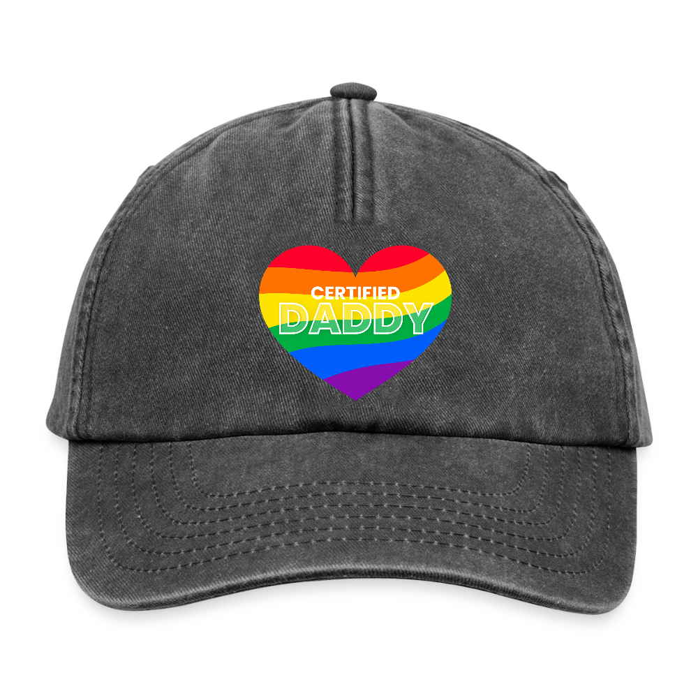 CERTIFIED DADDY | Kink Fetish Pride Vintage Cap - Vintage Schwarz