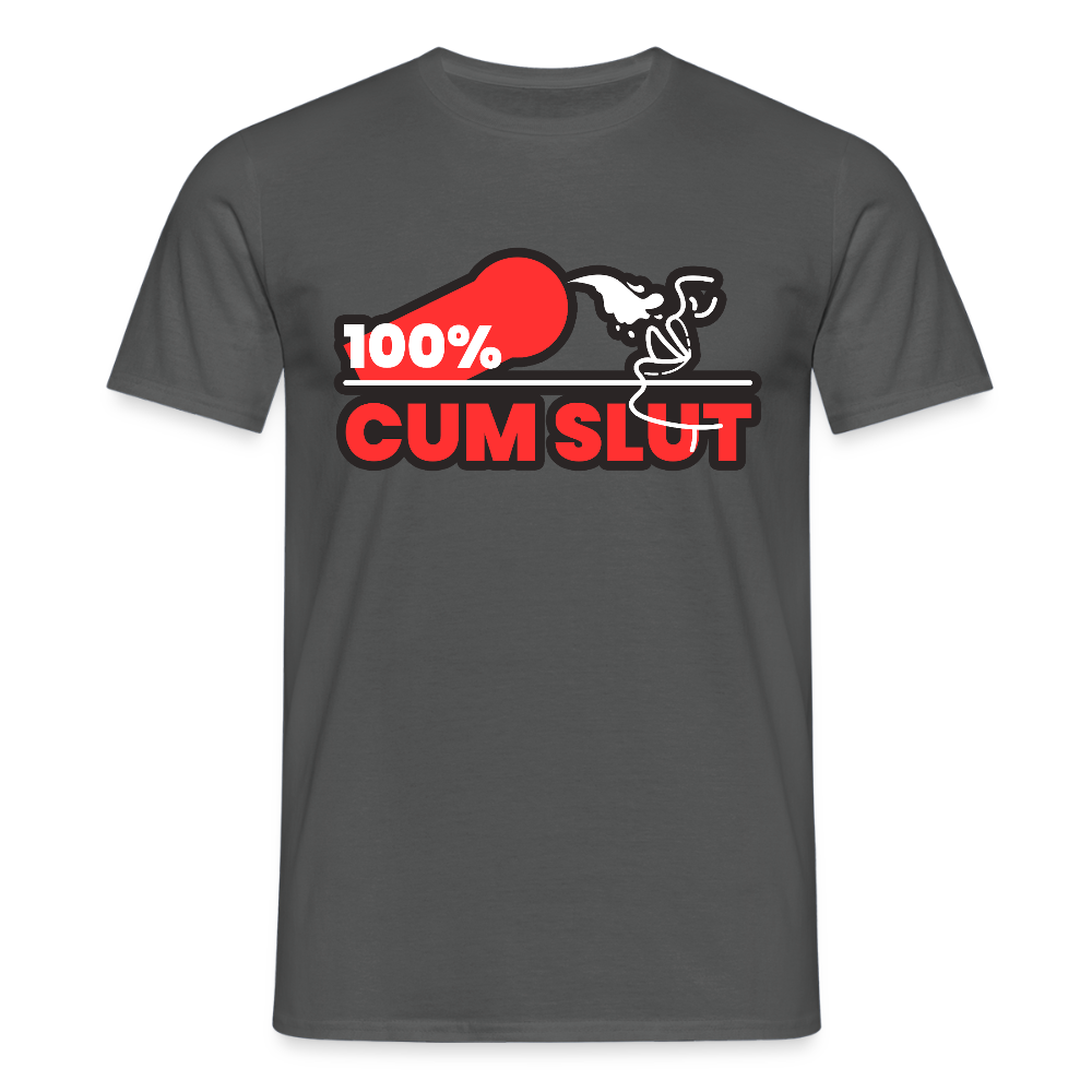 100% CUM SLUT | Kink Fetish Pride T-Shirt - Anthrazit