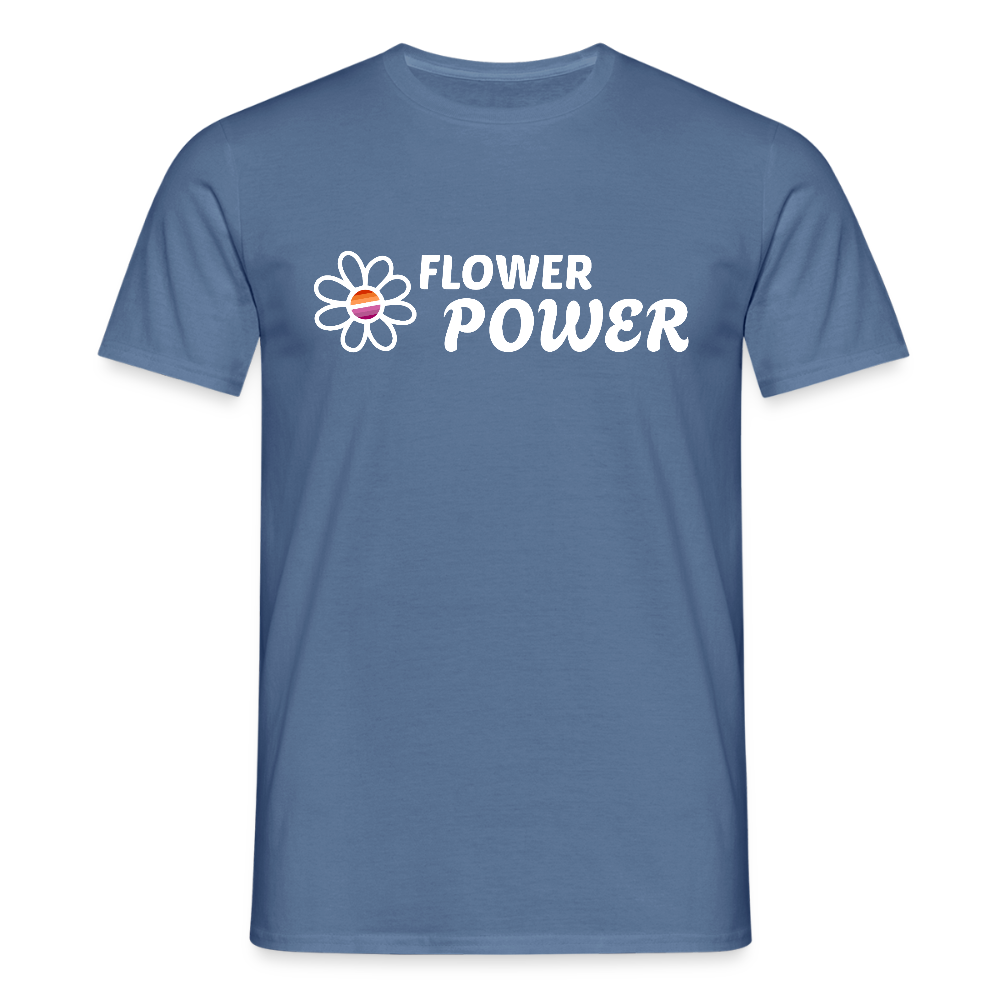Flower Power! | Lesbian Pride T-Shirt - Taubenblau