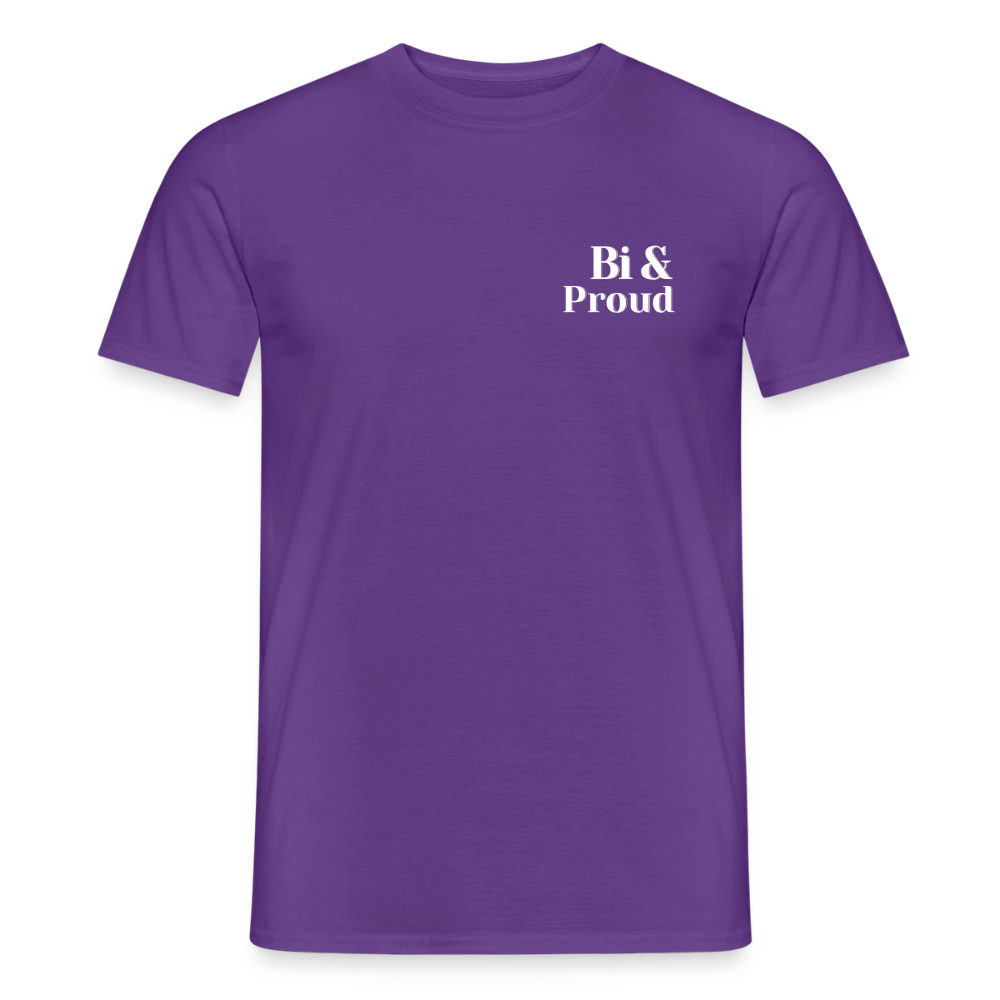 Bi & Proud | Regenbogenherz Pride T-Shirt - Lila