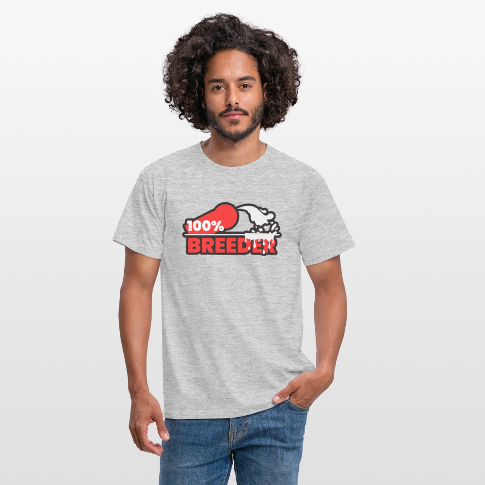 100% BREEDER | Kink Fetish Pride T-Shirt - Grau meliert