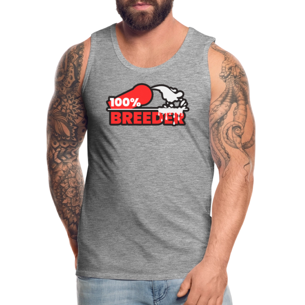 100% BREEDER | Kink Fetish Pride Premium Tank Top - Grau meliert