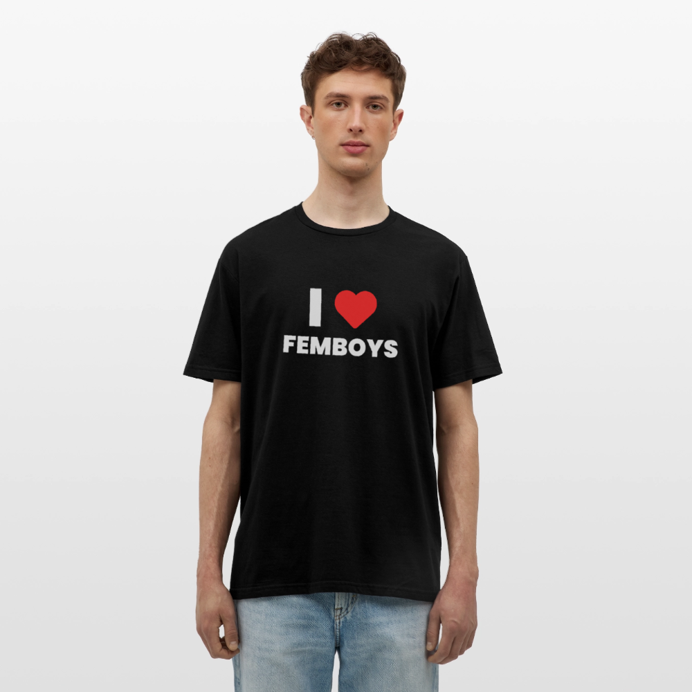 I LOVE FEMBOYS | Kink Fetish Pride T-Shirt - Schwarz