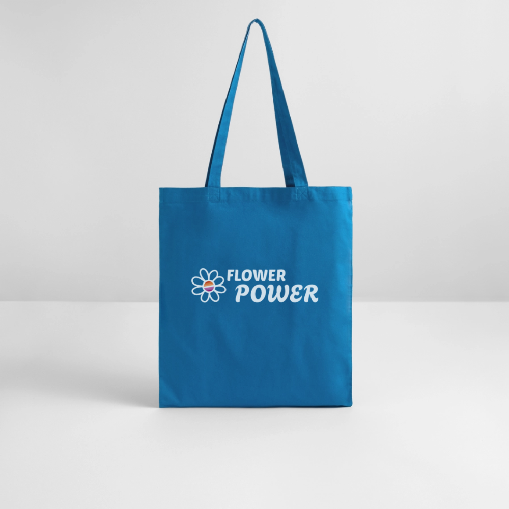 Flower Power | Lesbian Pride Bio-Stoffbeutel - Königsblau