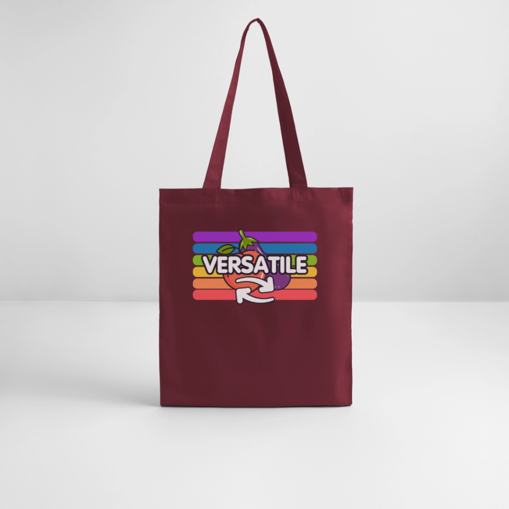 Versatile Gay | Pride Bio-Stoffbeutel - Burgunderrot