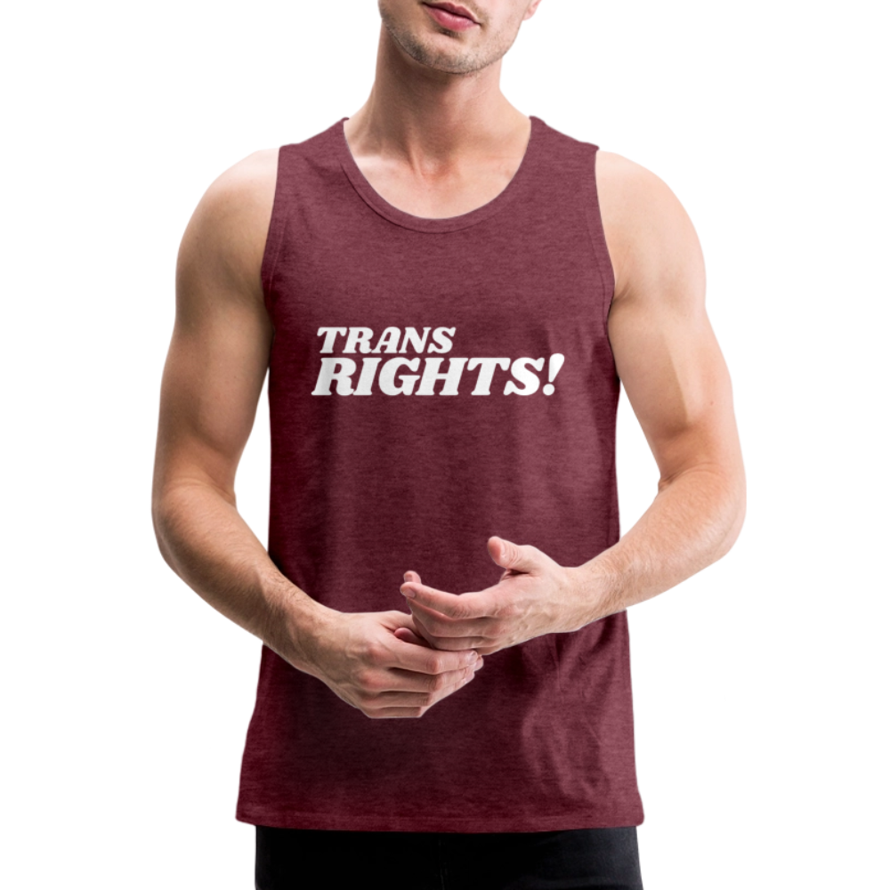 Trans Rights! | Pride Premium Tank Top - Bordeauxrot meliert