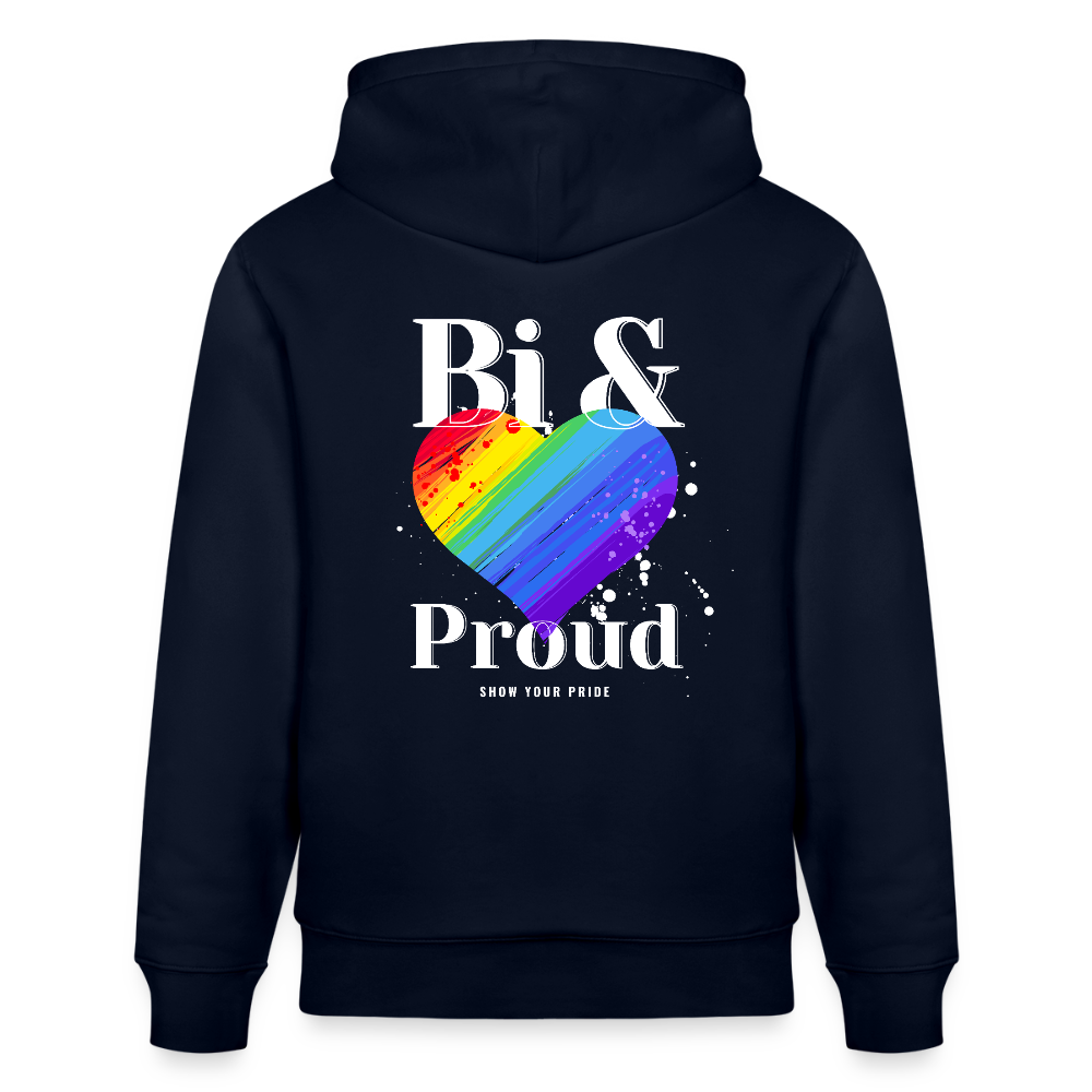 Bi & Proud | Pride Bio-Hoodie Unisex - Navy