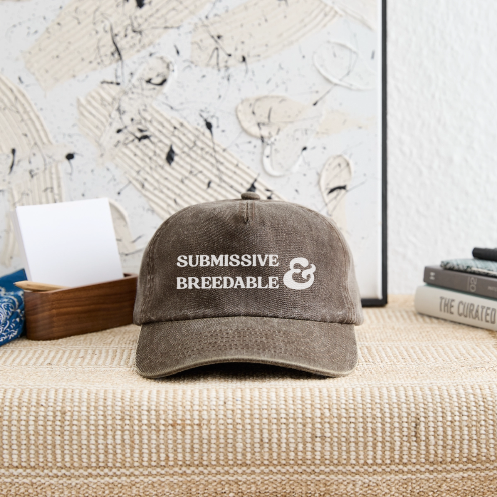 Submissive & Breedable | Kink Fetish Pride Vintage Cap - Vintage Braun