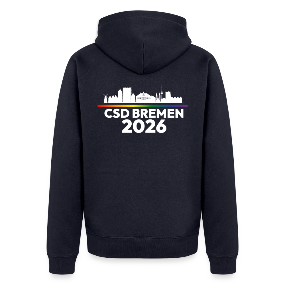 CSD BREMEN 2026 PRIDE | Premium Kapuzenjacke - Navy