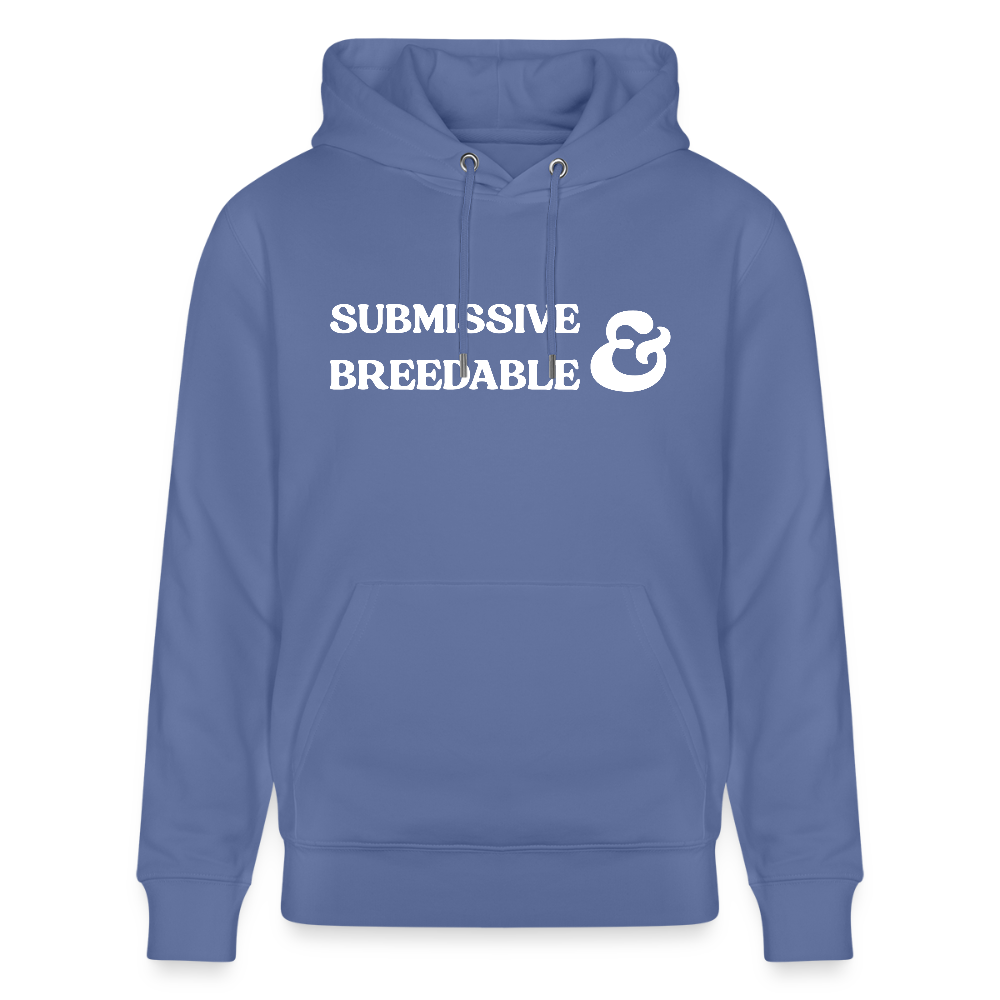 Submissive & Breedable | Kink Fetish Pride Bio-Hoodie Unisex - Blau