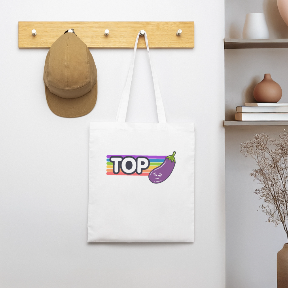 Top Gay | Pride Bio-Stoffbeutel - Weiß