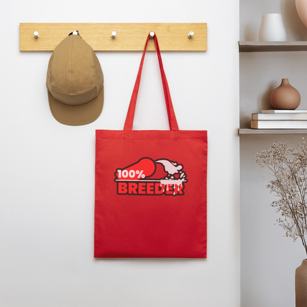 100% BREEDER | Kink Fetish Pride Bio-Stoffbeutel - Rot