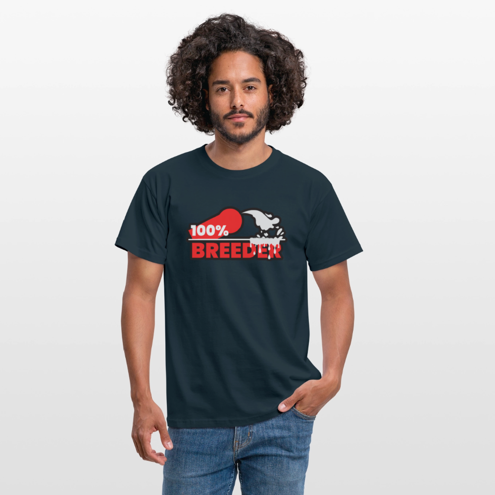 100% BREEDER | Kink Fetish Pride T-Shirt - Navy