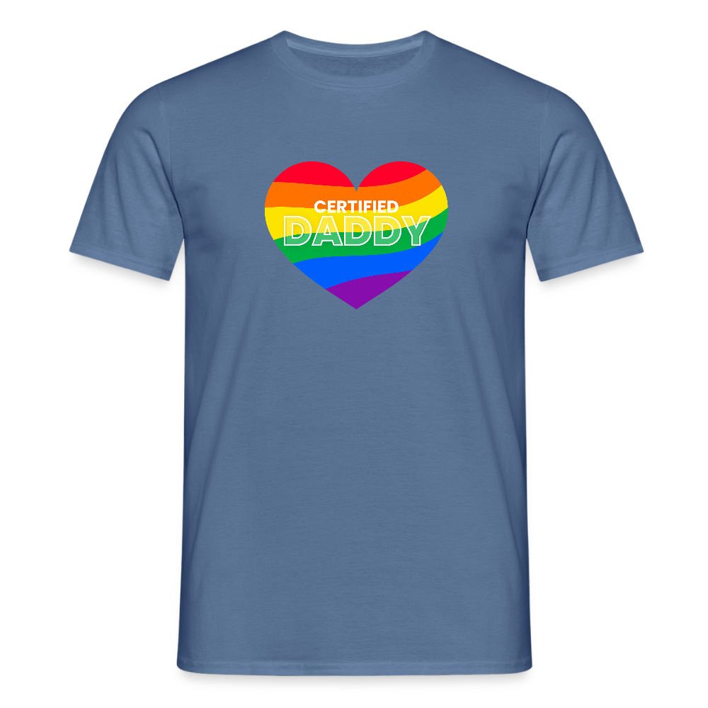 CERTIFIED DADDY | Kink Fetish Pride T-Shirt - Taubenblau