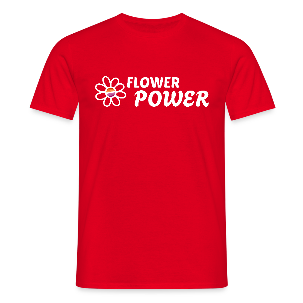 Flower Power! | Lesbian Pride T-Shirt - Rot