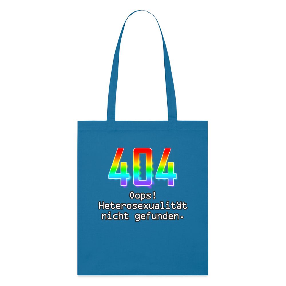 404 ERROR: Heterosexualität nicht gefunden. Pride Bio-Stoffbeutel - Königsblau