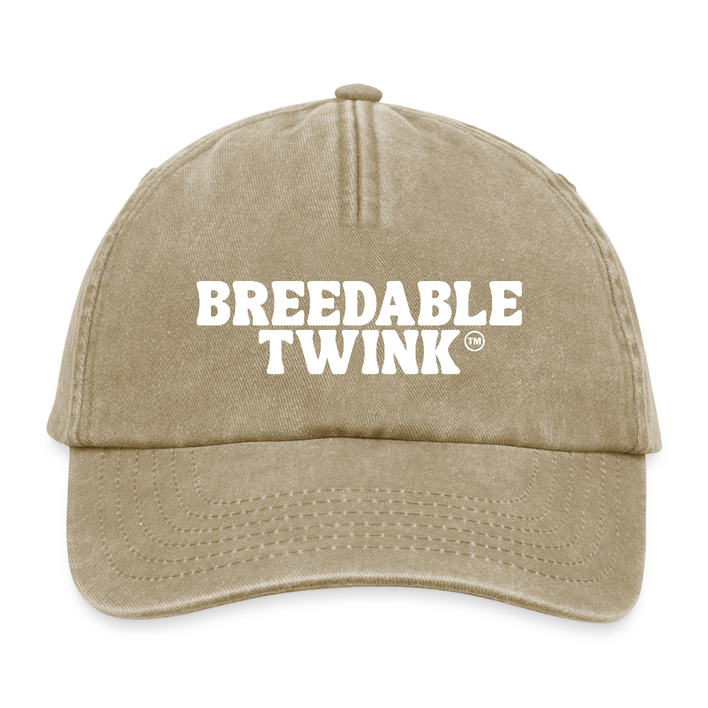 Breedable Twink™ | Kink Fetish Pride Vintage Cap - Vintage Beige