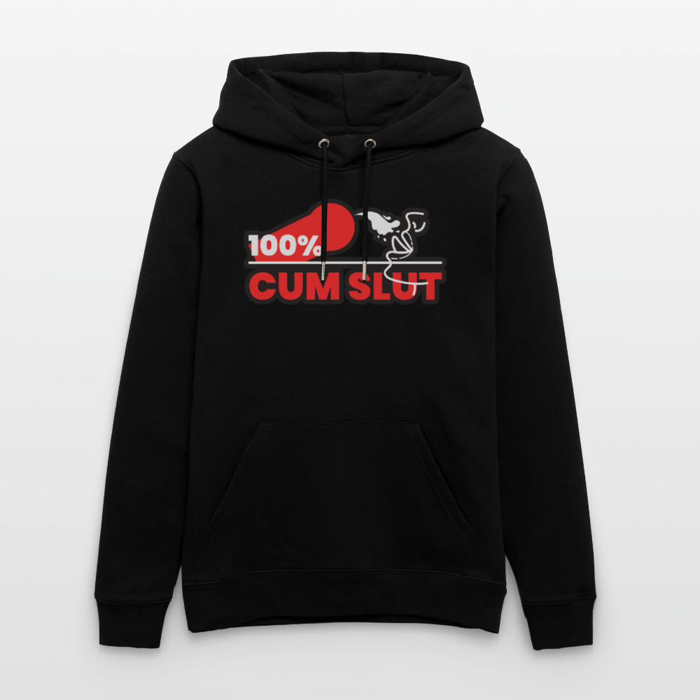 100% CUM SLUT | Kink Fetish Pride Bio-Hoodie Unisex - Schwarz