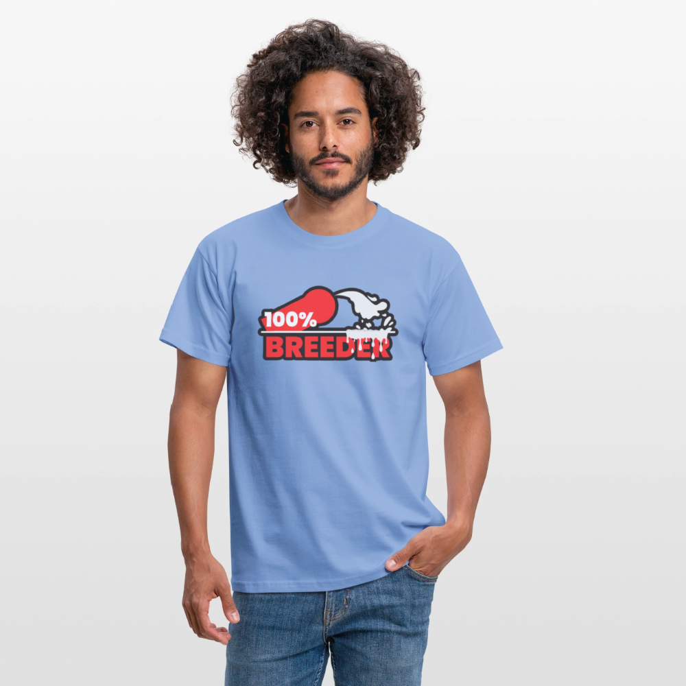 100% BREEDER | Kink Fetish Pride T-Shirt - carolina blue