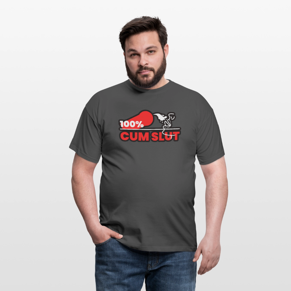 100% CUM SLUT | Kink Fetish Pride T-Shirt - Anthrazit