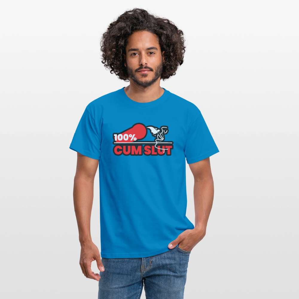 100% CUM SLUT | Kink Fetish Pride T-Shirt - Royalblau