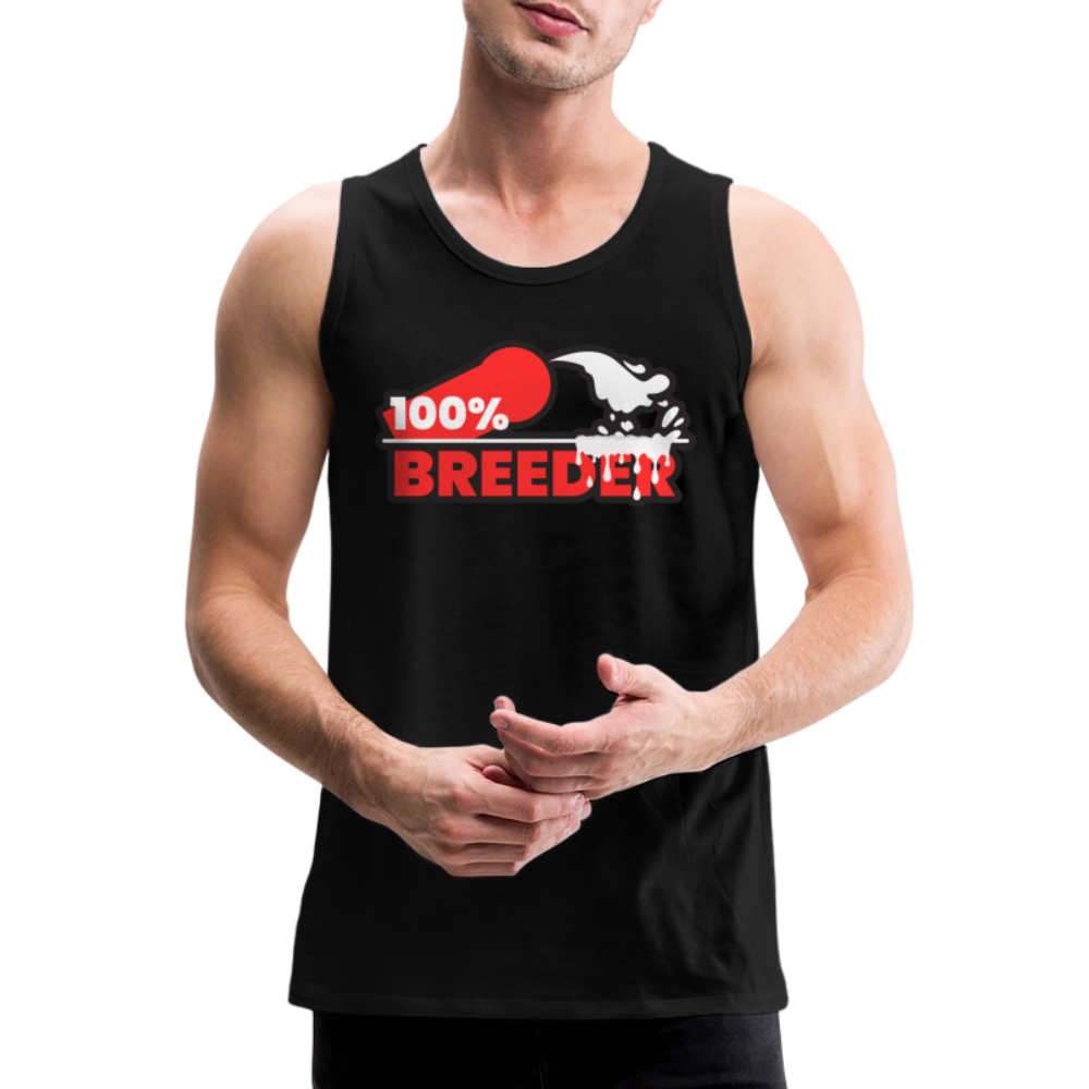 100% BREEDER | Kink Fetish Pride Premium Tank Top - Schwarz