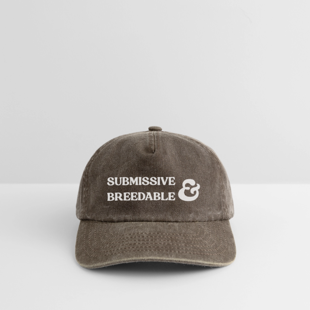 Submissive & Breedable | Kink Fetish Pride Vintage Cap - Vintage Braun