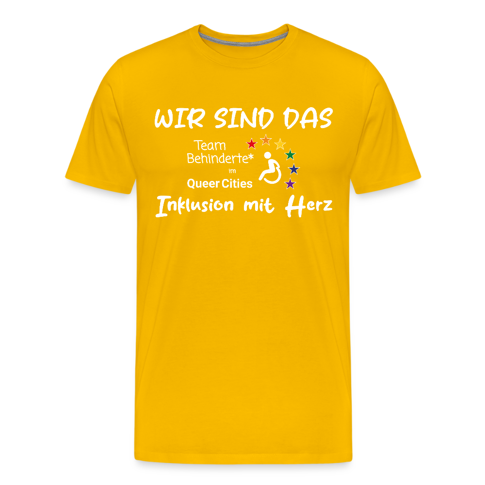 Team Behinderte – Inklusion mit Herz | Solidaritäts-Shirt - Sonnengelb